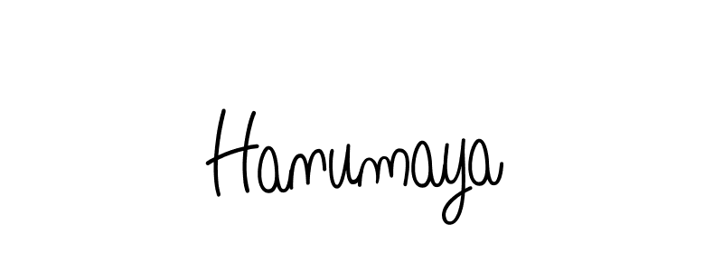 Use a signature maker to create a handwritten signature online. With this signature software, you can design (Angelique-Rose-font-FFP) your own signature for name Hanumaya. Hanumaya signature style 5 images and pictures png