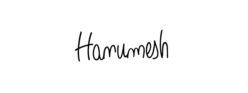 Design your own signature with our free online signature maker. With this signature software, you can create a handwritten (Angelique-Rose-font-FFP) signature for name Hanumesh. Hanumesh signature style 5 images and pictures png