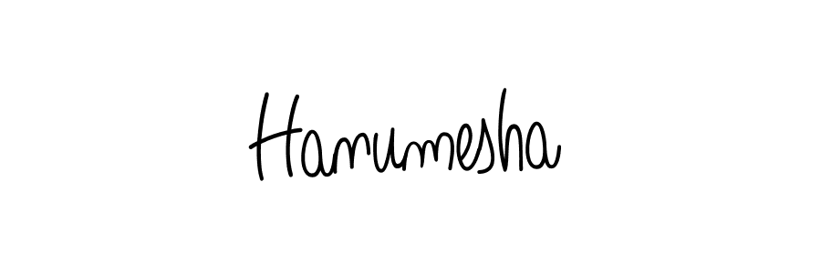 You should practise on your own different ways (Angelique-Rose-font-FFP) to write your name (Hanumesha) in signature. don't let someone else do it for you. Hanumesha signature style 5 images and pictures png