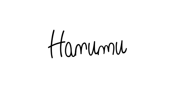You should practise on your own different ways (Angelique-Rose-font-FFP) to write your name (Hanumu) in signature. don't let someone else do it for you. Hanumu signature style 5 images and pictures png