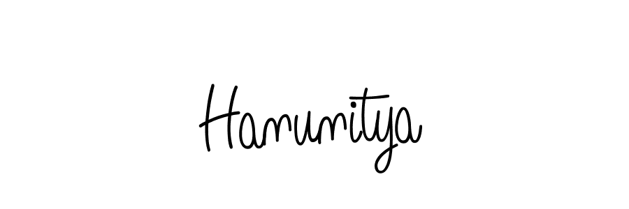 The best way (Angelique-Rose-font-FFP) to make a short signature is to pick only two or three words in your name. The name Hanunitya include a total of six letters. For converting this name. Hanunitya signature style 5 images and pictures png