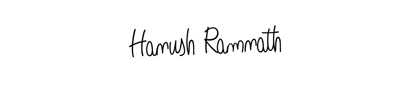 Also we have Hanush Ramnath name is the best signature style. Create professional handwritten signature collection using Angelique-Rose-font-FFP autograph style. Hanush Ramnath signature style 5 images and pictures png