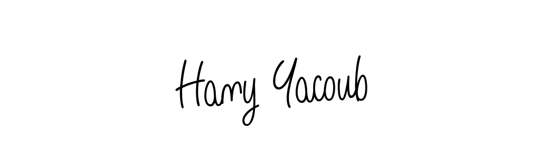 How to make Hany Yacoub signature? Angelique-Rose-font-FFP is a professional autograph style. Create handwritten signature for Hany Yacoub name. Hany Yacoub signature style 5 images and pictures png