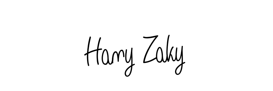 Design your own signature with our free online signature maker. With this signature software, you can create a handwritten (Angelique-Rose-font-FFP) signature for name Hany Zaky. Hany Zaky signature style 5 images and pictures png