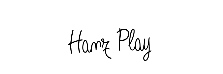 Hanz Play stylish signature style. Best Handwritten Sign (Angelique-Rose-font-FFP) for my name. Handwritten Signature Collection Ideas for my name Hanz Play. Hanz Play signature style 5 images and pictures png