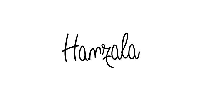 Make a beautiful signature design for name Hanzala. With this signature (Angelique-Rose-font-FFP) style, you can create a handwritten signature for free. Hanzala signature style 5 images and pictures png