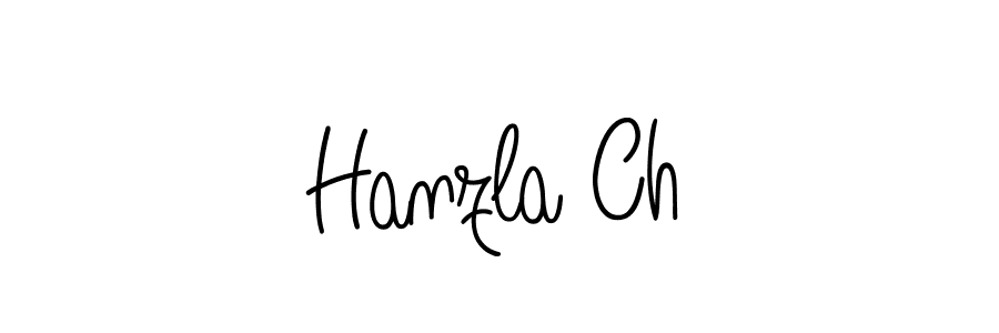 The best way (Angelique-Rose-font-FFP) to make a short signature is to pick only two or three words in your name. The name Hanzla Ch include a total of six letters. For converting this name. Hanzla Ch signature style 5 images and pictures png