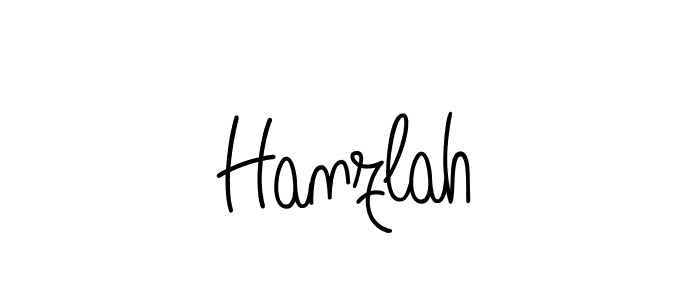 Make a beautiful signature design for name Hanzlah. With this signature (Angelique-Rose-font-FFP) style, you can create a handwritten signature for free. Hanzlah signature style 5 images and pictures png