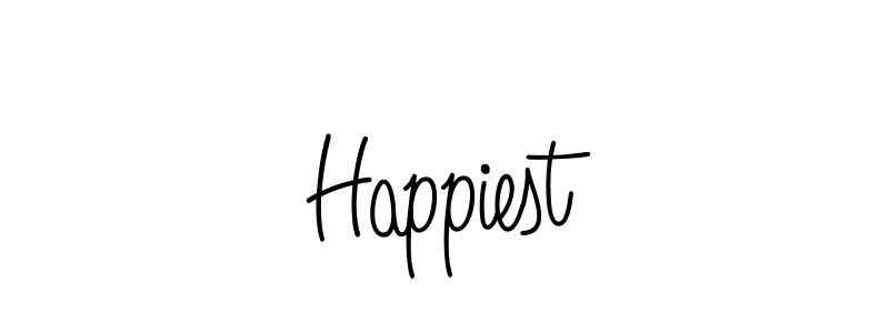 Use a signature maker to create a handwritten signature online. With this signature software, you can design (Angelique-Rose-font-FFP) your own signature for name Happiest. Happiest signature style 5 images and pictures png