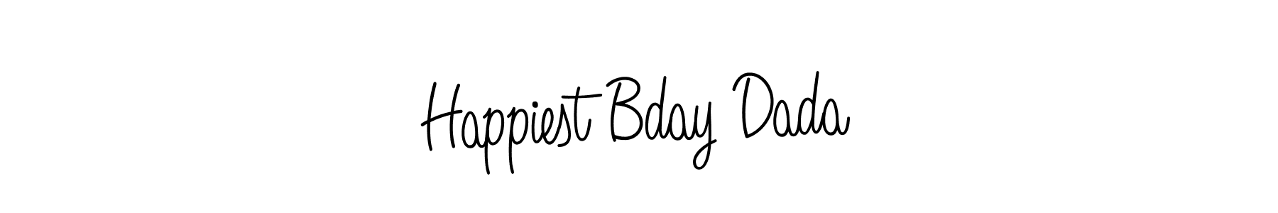 Use a signature maker to create a handwritten signature online. With this signature software, you can design (Angelique-Rose-font-FFP) your own signature for name Happiest Bday Dada. Happiest Bday Dada signature style 5 images and pictures png