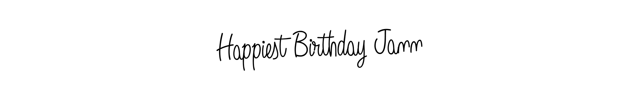 Design your own signature with our free online signature maker. With this signature software, you can create a handwritten (Angelique-Rose-font-FFP) signature for name Happiest Birthday Jann. Happiest Birthday Jann signature style 5 images and pictures png