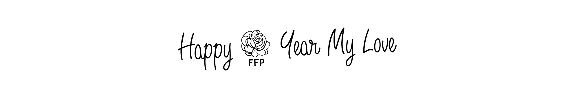 if you are searching for the best signature style for your name Happy 1 Year My Love. so please give up your signature search. here we have designed multiple signature styles  using Angelique-Rose-font-FFP. Happy 1 Year My Love signature style 5 images and pictures png