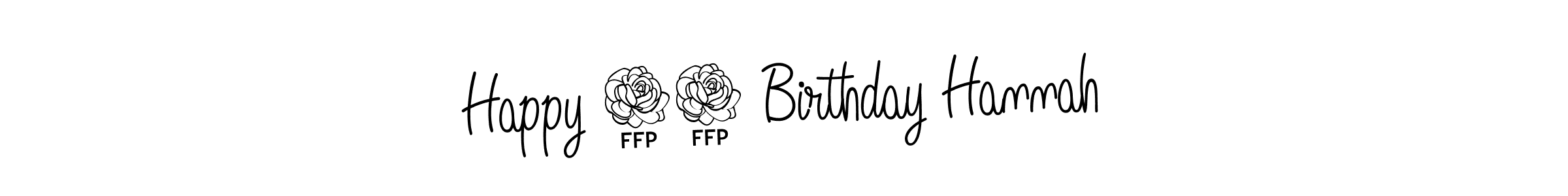 The best way (Angelique-Rose-font-FFP) to make a short signature is to pick only two or three words in your name. The name Happy 21 Birthday Hannah include a total of six letters. For converting this name. Happy 21 Birthday Hannah signature style 5 images and pictures png