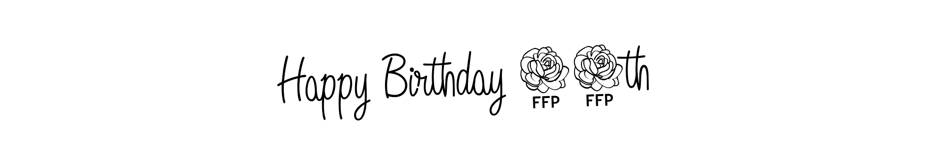 Angelique-Rose-font-FFP is a professional signature style that is perfect for those who want to add a touch of class to their signature. It is also a great choice for those who want to make their signature more unique. Get Happy Birthday 65th name to fancy signature for free. Happy Birthday 65th signature style 5 images and pictures png