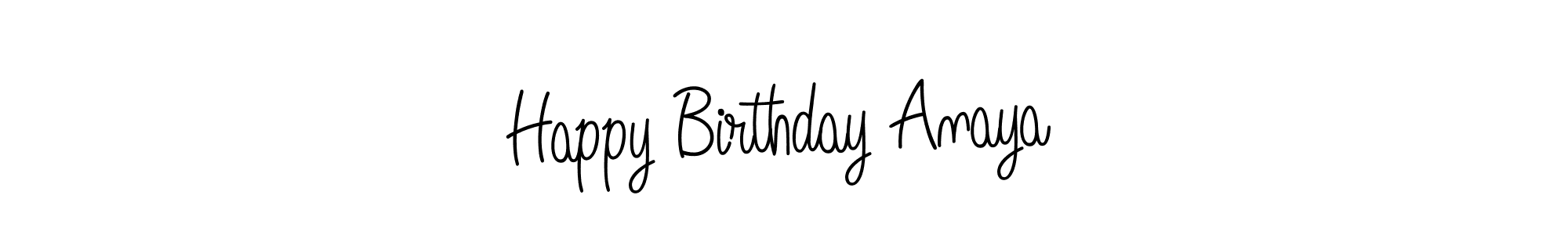 Happy Birthday Anaya stylish signature style. Best Handwritten Sign (Angelique-Rose-font-FFP) for my name. Handwritten Signature Collection Ideas for my name Happy Birthday Anaya. Happy Birthday Anaya signature style 5 images and pictures png