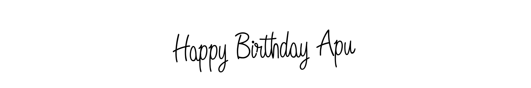 How to Draw Happy Birthday Apu signature style? Angelique-Rose-font-FFP is a latest design signature styles for name Happy Birthday Apu. Happy Birthday Apu signature style 5 images and pictures png