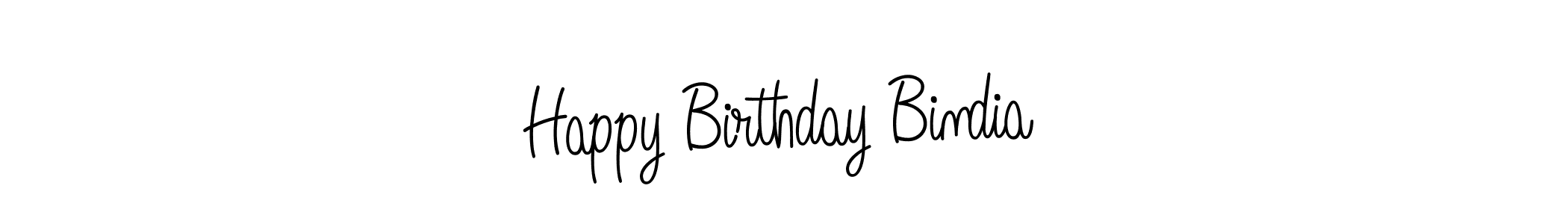 How to make Happy Birthday Bindia name signature. Use Angelique-Rose-font-FFP style for creating short signs online. This is the latest handwritten sign. Happy Birthday Bindia signature style 5 images and pictures png