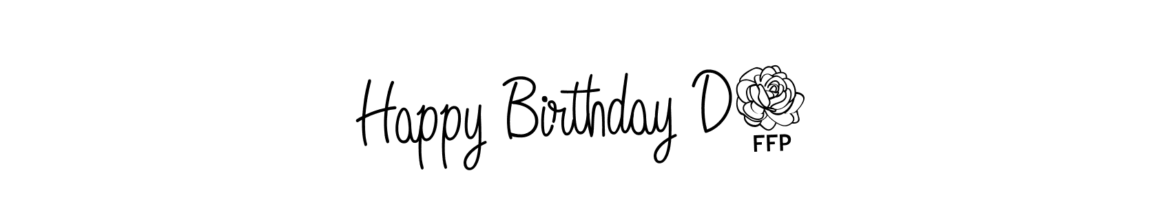 Design your own signature with our free online signature maker. With this signature software, you can create a handwritten (Angelique-Rose-font-FFP) signature for name Happy Birthday D7. Happy Birthday D7 signature style 5 images and pictures png