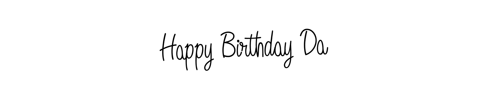 Make a beautiful signature design for name Happy Birthday Da. With this signature (Angelique-Rose-font-FFP) style, you can create a handwritten signature for free. Happy Birthday Da signature style 5 images and pictures png