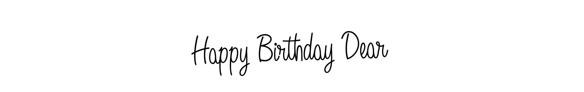 Design your own signature with our free online signature maker. With this signature software, you can create a handwritten (Angelique-Rose-font-FFP) signature for name Happy Birthday Dear. Happy Birthday Dear signature style 5 images and pictures png