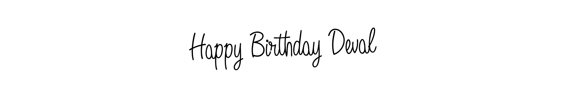 Design your own signature with our free online signature maker. With this signature software, you can create a handwritten (Angelique-Rose-font-FFP) signature for name Happy Birthday Deval. Happy Birthday Deval signature style 5 images and pictures png