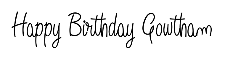 Make your name Happy Birthday Gowtham memorable on every contract using Angelique-Rose-font-FFP autograph style. Instant transparent background export available. Happy Birthday Gowtham signature style 5 images and pictures png