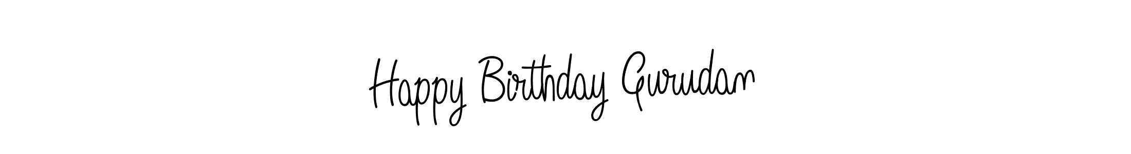 Design your own signature with our free online signature maker. With this signature software, you can create a handwritten (Angelique-Rose-font-FFP) signature for name Happy Birthday Gurudan. Happy Birthday Gurudan signature style 5 images and pictures png