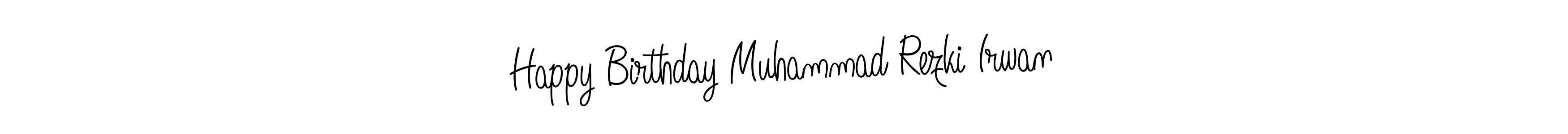 Also we have Happy Birthday Muhammad Rezki Irwan name is the best signature style. Create professional handwritten signature collection using Angelique-Rose-font-FFP autograph style. Happy Birthday Muhammad Rezki Irwan signature style 5 images and pictures png