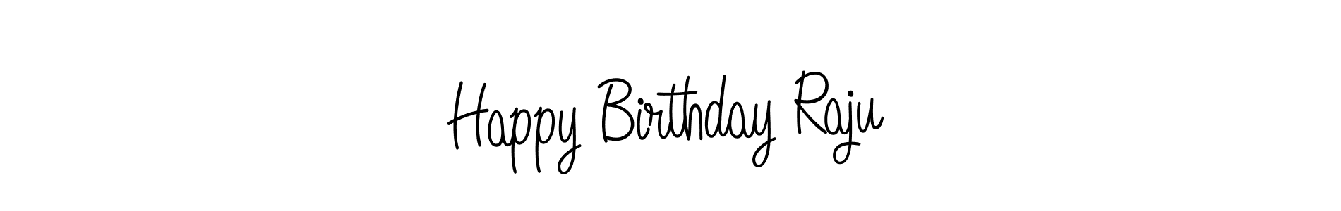 Use a signature maker to create a handwritten signature online. With this signature software, you can design (Angelique-Rose-font-FFP) your own signature for name Happy Birthday Raju. Happy Birthday Raju signature style 5 images and pictures png