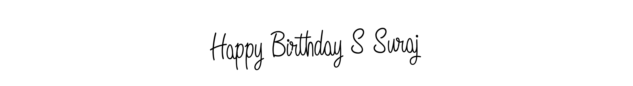 Design your own signature with our free online signature maker. With this signature software, you can create a handwritten (Angelique-Rose-font-FFP) signature for name Happy Birthday S Suraj. Happy Birthday S Suraj signature style 5 images and pictures png