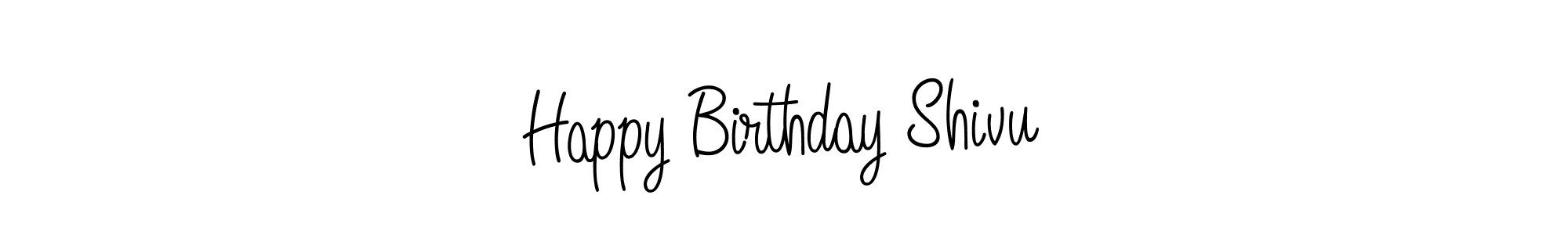 Use a signature maker to create a handwritten signature online. With this signature software, you can design (Angelique-Rose-font-FFP) your own signature for name Happy Birthday Shivu. Happy Birthday Shivu signature style 5 images and pictures png
