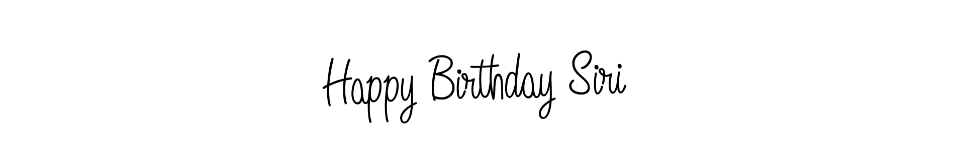 Make a beautiful signature design for name Happy Birthday Siri. With this signature (Angelique-Rose-font-FFP) style, you can create a handwritten signature for free. Happy Birthday Siri signature style 5 images and pictures png