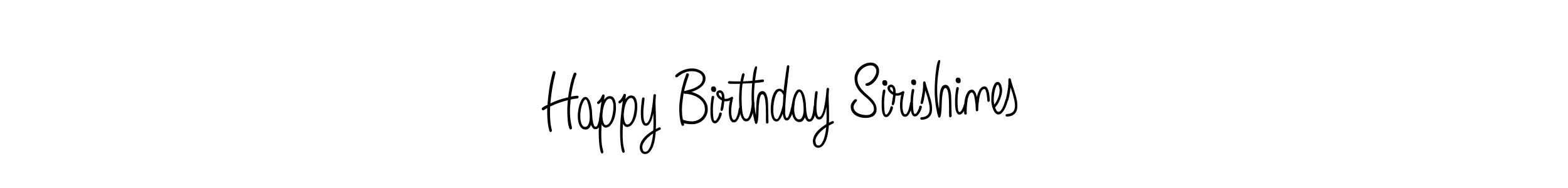 Happy Birthday Sirishines stylish signature style. Best Handwritten Sign (Angelique-Rose-font-FFP) for my name. Handwritten Signature Collection Ideas for my name Happy Birthday Sirishines. Happy Birthday Sirishines signature style 5 images and pictures png