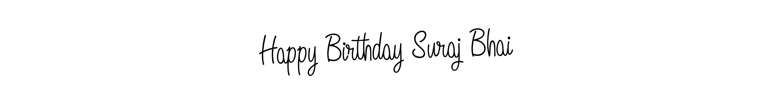 How to make Happy Birthday Suraj Bhai name signature. Use Angelique-Rose-font-FFP style for creating short signs online. This is the latest handwritten sign. Happy Birthday Suraj Bhai signature style 5 images and pictures png