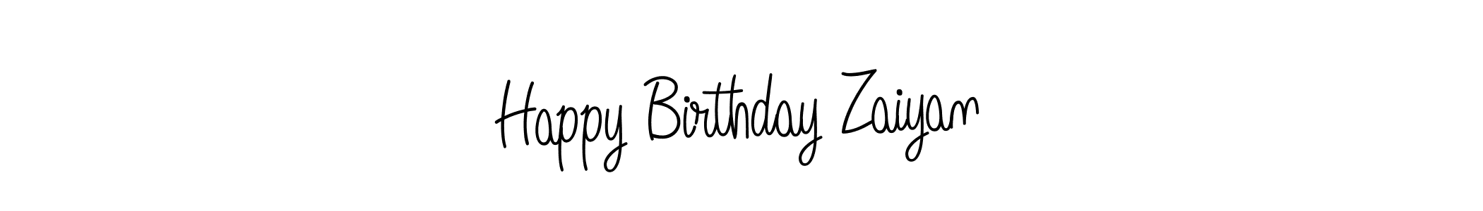 Happy Birthday Zaiyan stylish signature style. Best Handwritten Sign (Angelique-Rose-font-FFP) for my name. Handwritten Signature Collection Ideas for my name Happy Birthday Zaiyan. Happy Birthday Zaiyan signature style 5 images and pictures png