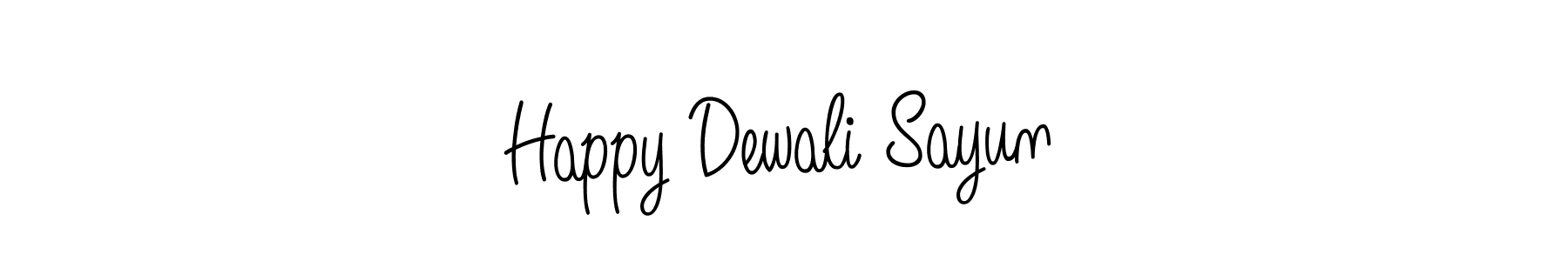 Also we have Happy Dewali Sayun name is the best signature style. Create professional handwritten signature collection using Angelique-Rose-font-FFP autograph style. Happy Dewali Sayun signature style 5 images and pictures png