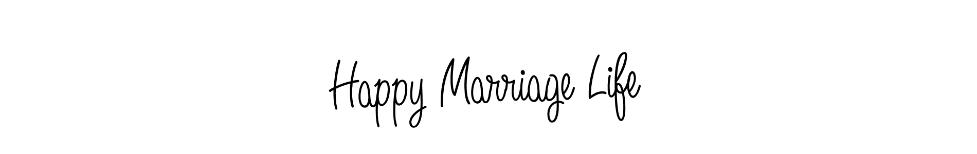 It looks lik you need a new signature style for name Happy Marriage Life. Design unique handwritten (Angelique-Rose-font-FFP) signature with our free signature maker in just a few clicks. Happy Marriage Life signature style 5 images and pictures png