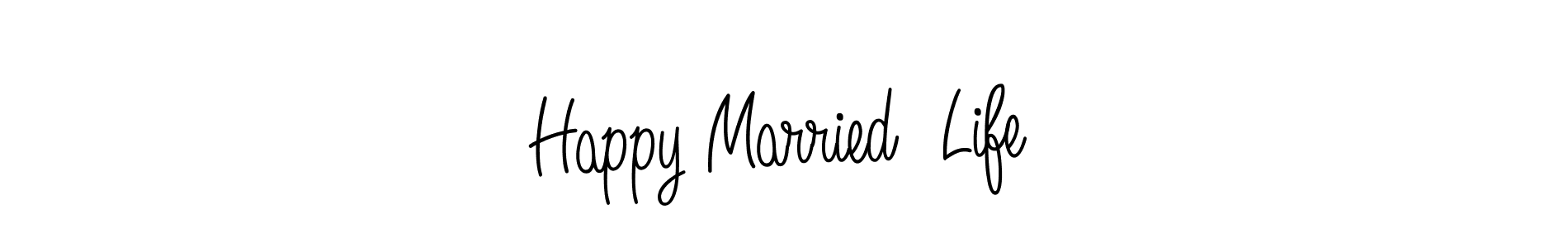 Also You can easily find your signature by using the search form. We will create Happy Married  Life name handwritten signature images for you free of cost using Angelique-Rose-font-FFP sign style. Happy Married  Life signature style 5 images and pictures png