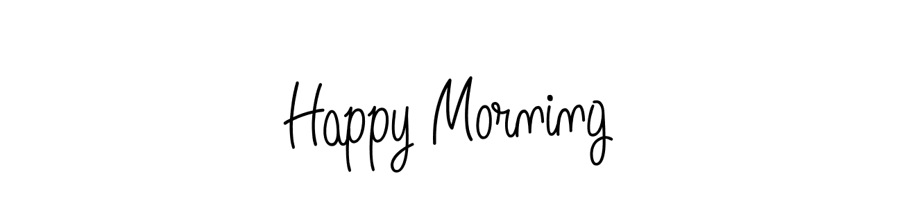 Make a beautiful signature design for name Happy Morning. With this signature (Angelique-Rose-font-FFP) style, you can create a handwritten signature for free. Happy Morning signature style 5 images and pictures png
