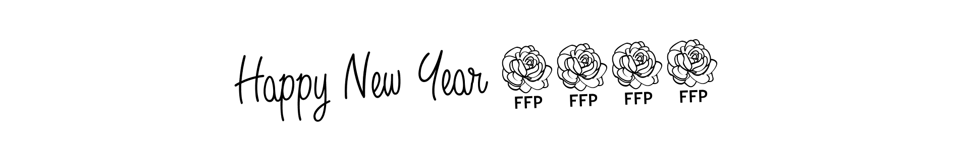 Create a beautiful signature design for name Happy New Year 2024. With this signature (Angelique-Rose-font-FFP) fonts, you can make a handwritten signature for free. Happy New Year 2024 signature style 5 images and pictures png