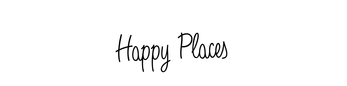 Make a beautiful signature design for name Happy Places. With this signature (Angelique-Rose-font-FFP) style, you can create a handwritten signature for free. Happy Places signature style 5 images and pictures png