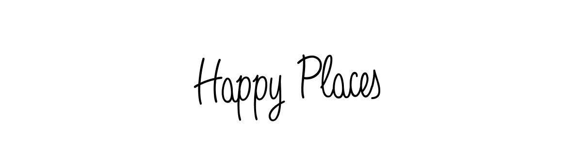 Make a beautiful signature design for name Happy Places. With this signature (Angelique-Rose-font-FFP) style, you can create a handwritten signature for free. Happy Places signature style 5 images and pictures png