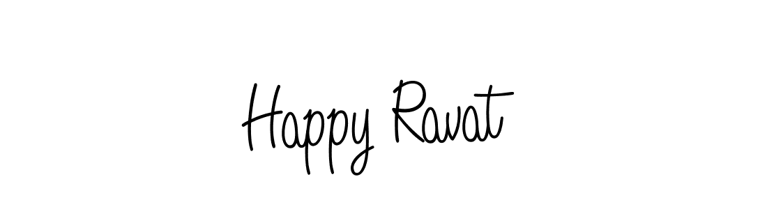 Use a signature maker to create a handwritten signature online. With this signature software, you can design (Angelique-Rose-font-FFP) your own signature for name Happy Ravat. Happy Ravat signature style 5 images and pictures png