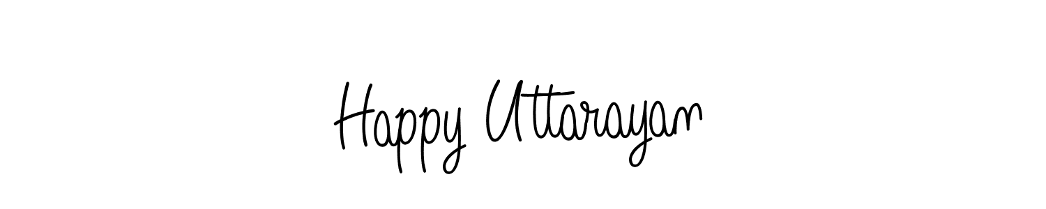 You should practise on your own different ways (Angelique-Rose-font-FFP) to write your name (Happy Uttarayan) in signature. don't let someone else do it for you. Happy Uttarayan signature style 5 images and pictures png