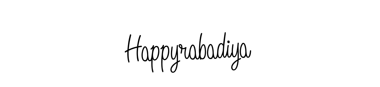 You should practise on your own different ways (Angelique-Rose-font-FFP) to write your name (Happyrabadiya) in signature. don't let someone else do it for you. Happyrabadiya signature style 5 images and pictures png