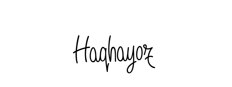 if you are searching for the best signature style for your name Haqhayoz. so please give up your signature search. here we have designed multiple signature styles  using Angelique-Rose-font-FFP. Haqhayoz signature style 5 images and pictures png
