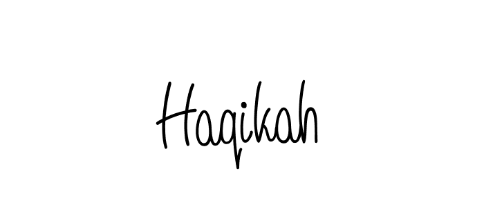 Create a beautiful signature design for name Haqikah. With this signature (Angelique-Rose-font-FFP) fonts, you can make a handwritten signature for free. Haqikah signature style 5 images and pictures png