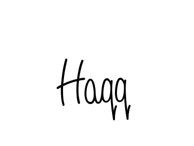 You should practise on your own different ways (Angelique-Rose-font-FFP) to write your name (Haqq) in signature. don't let someone else do it for you. Haqq signature style 5 images and pictures png