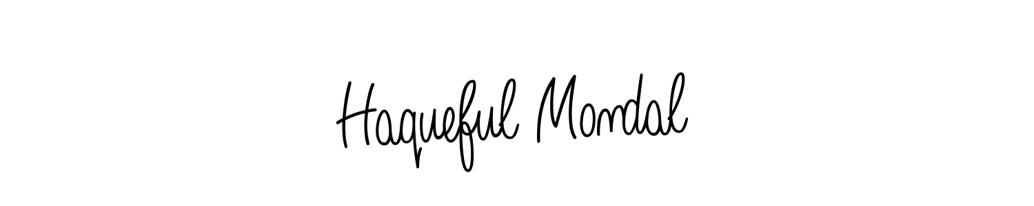 Create a beautiful signature design for name Haqueful Mondal. With this signature (Angelique-Rose-font-FFP) fonts, you can make a handwritten signature for free. Haqueful Mondal signature style 5 images and pictures png