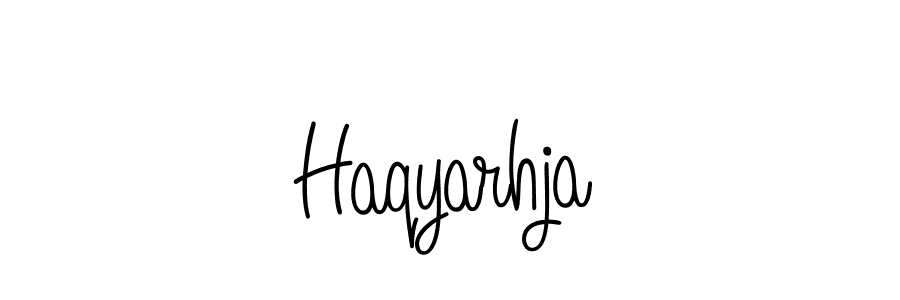 How to make Haqyarhja signature? Angelique-Rose-font-FFP is a professional autograph style. Create handwritten signature for Haqyarhja name. Haqyarhja signature style 5 images and pictures png